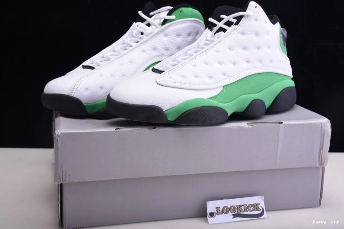 Rep Husky Air DB6537-113 Jordan 13 Green Lucky 0806